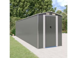 Vidaxl Abrigo De Jardim 192x772x223 Cm Aço Galvanizado Cinzento-claro