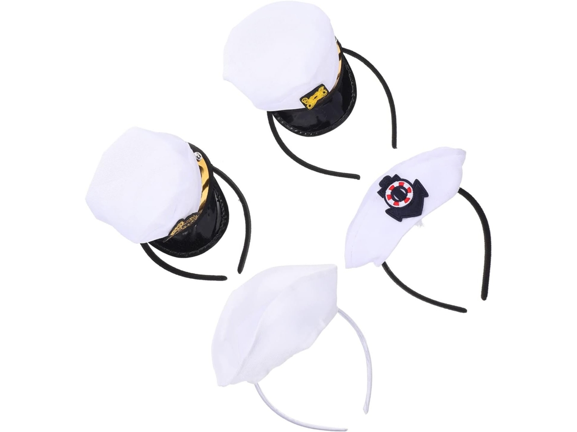 De 4 Chapéus Para Meninos E Meninas, Faixas De Cabeça Com Tema Náutico, Acessórios Para Festa
