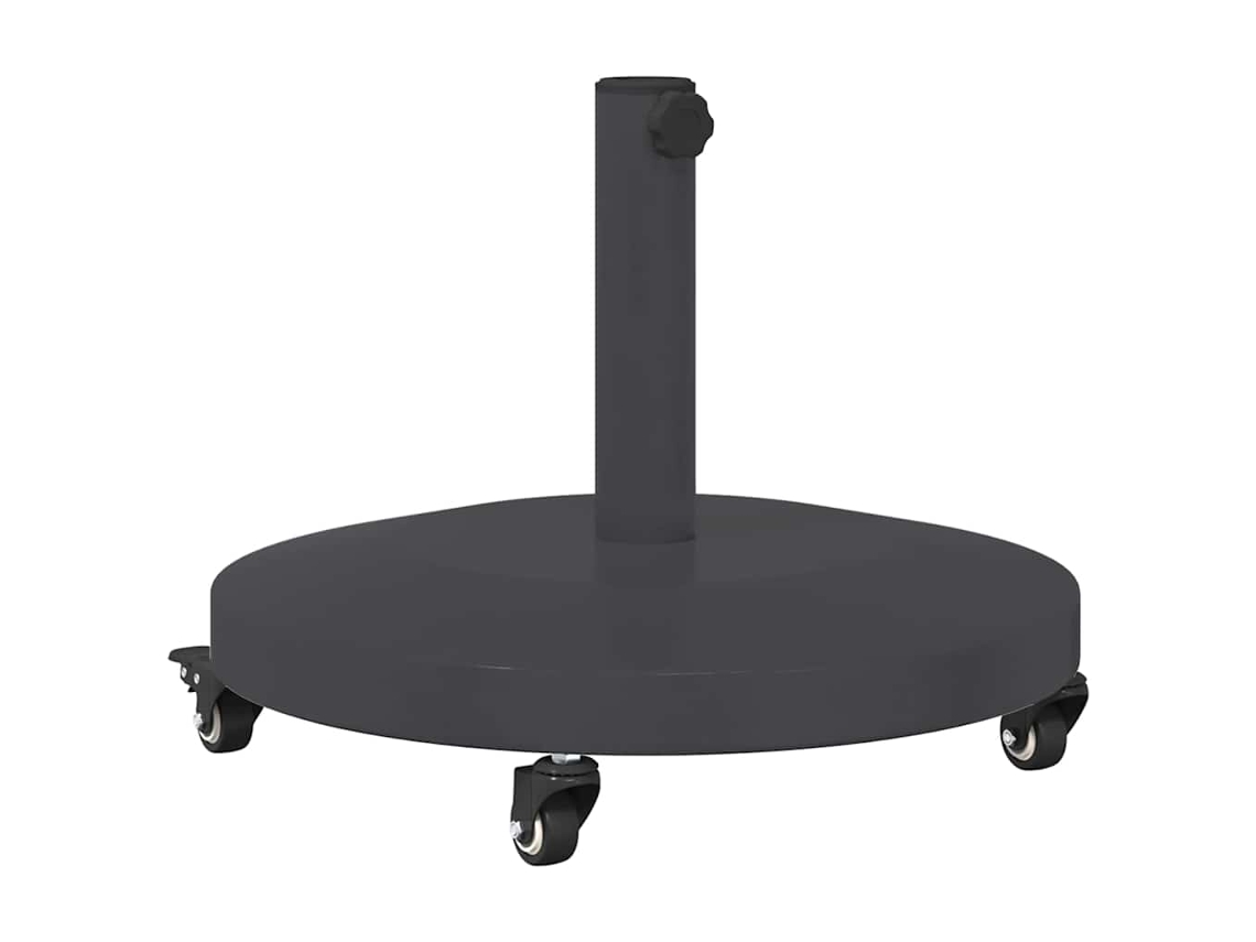 Conjunto 1 Base Para Chapéu De Sol Vidaxl Cinzento Aço (48 X 48 X 32 Cm)