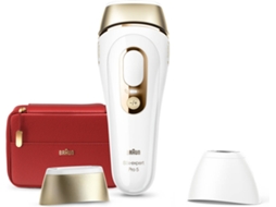 Depiladora Luz Pulsada BRAUN Silk·expert Pro 5 PL5160 (IPL - Multi-zonas - Branco e Dourado)