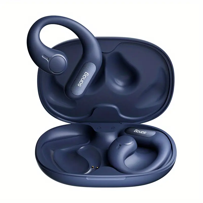 Fone de Ouvido Bluetooth para Exercícios de Corrida Sem Fio Azul GODTVAGT