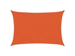 vidaXL Para-sol estilo vela 160 g/m² 3x4 m PEAD laranja