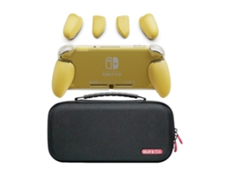 Gripcase Lite Bundle: uma Capa Protetora Confortável com Alças Intercambiáveis ​​para Todos os Tamanhos de Mão para Nintendo Switch Lite BRILVIBERA