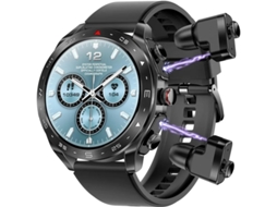 Smartwatch Com Fones De Ouvido Tela Ips De 1.52 Para Homens E Mulheres Rastreador De Fitness Robusto À Prova Dágua Ip67 Preto Yizhood