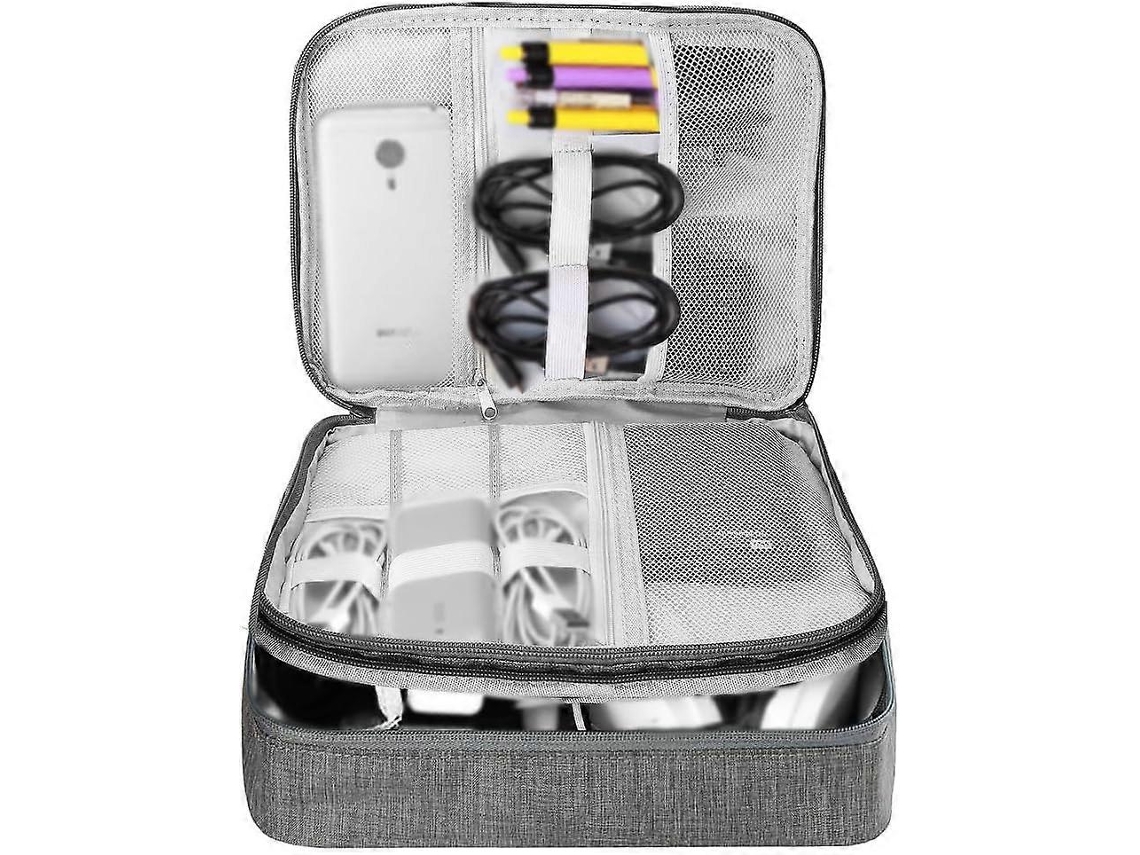 Bolsa de Viagem BRILVIBERA extragrande com 3 camadas para cabos e acessórios eletrônicos