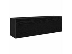 Bathroom Wall Cabinet, Bathroom Wall Cabinets Vidaxl Preto Madeira Processada (100 X 25 X 30 Cm)