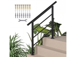 Corrimão Escada 95cm Kit Instalação Preto