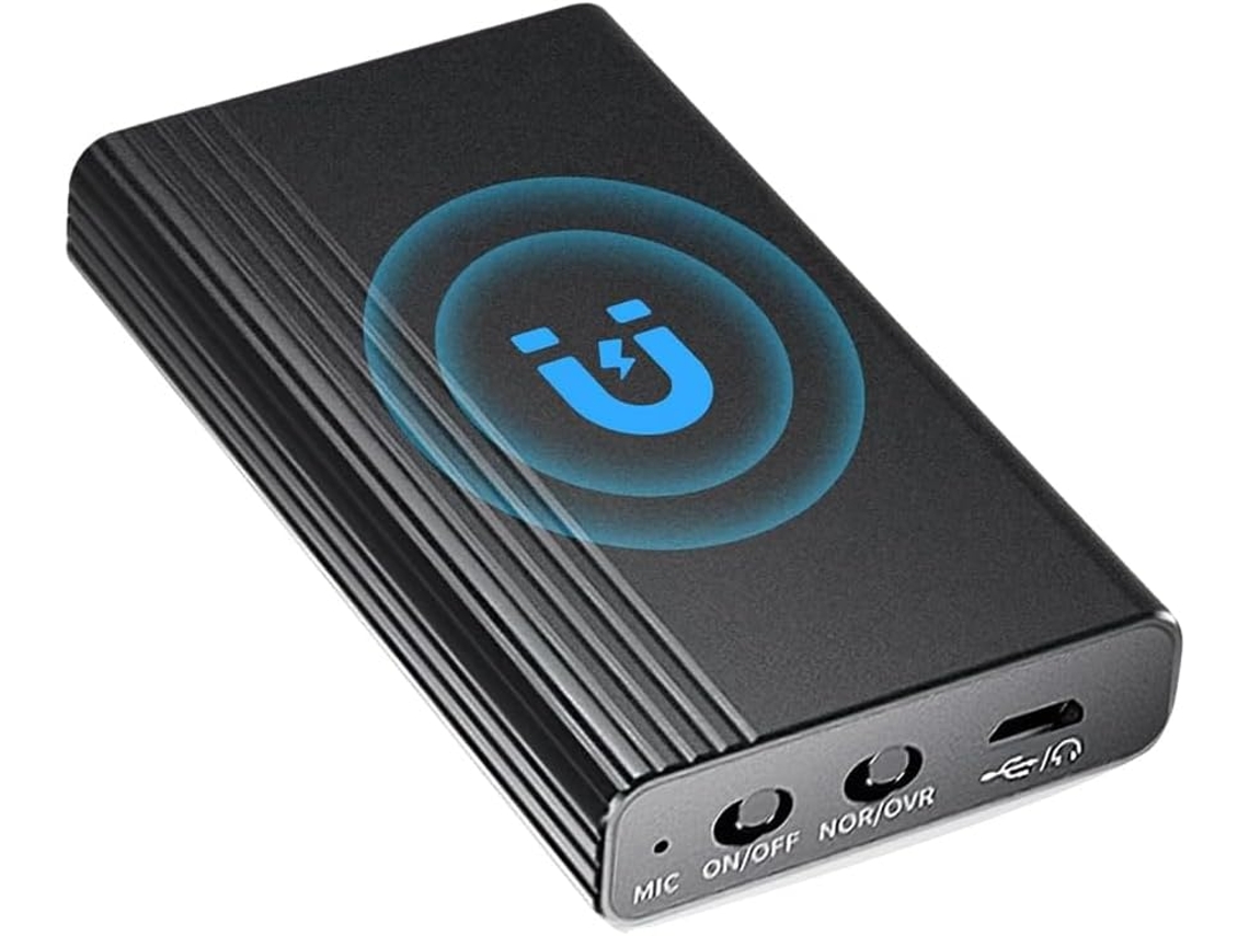 Gravador de Voz Digital de 128 Gb, Controlado por Voz, 440 Horas de Gravação. SFUSHOS