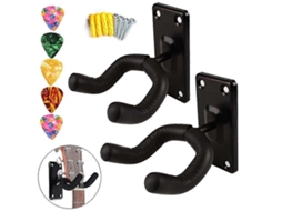 Conjunto de 2 Suportes para Guitarra, Gancho para Guitarra, Suporte de Parede para Guitarra Elétrica, Acústica, Baixo e Ukulele, Yvan AQUAFORGE
