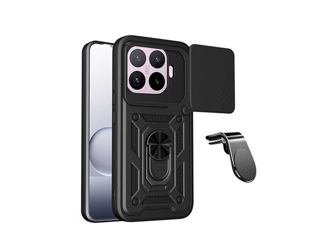 Kit Suporte L Capa Magnetic Slide Window Phonecare Para Xiaomi 17t Pro 5g - Preto