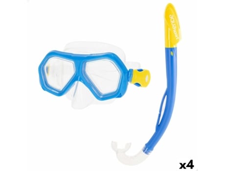 Óculos de Mergulho com Tubo Infantis AQUASPORT Azul (4 Unidades)