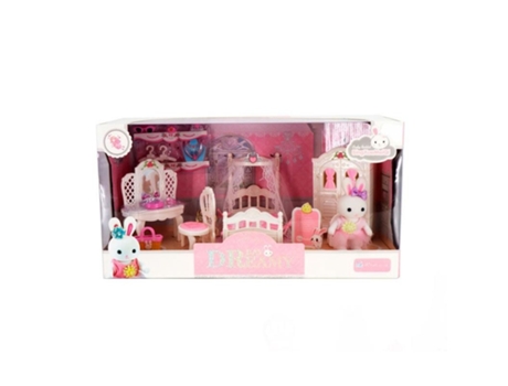 Conjunto de dormitório com mini coelho Figura