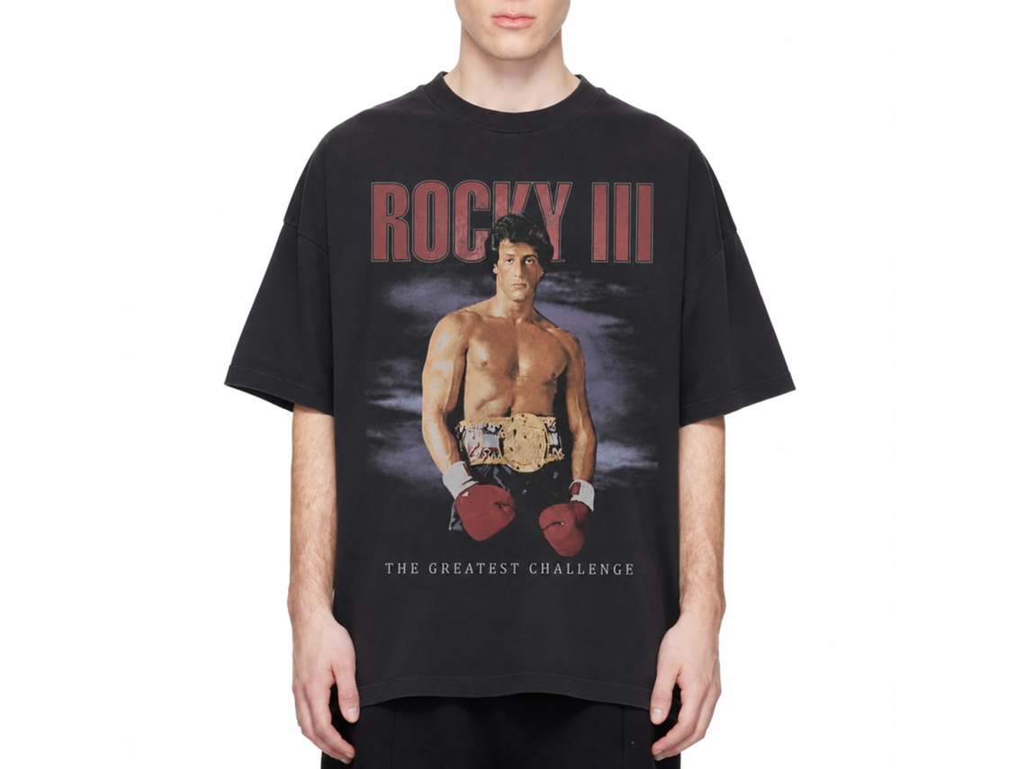 Rockinstone Rocky Faded Background Smoke T-shirt Size:l