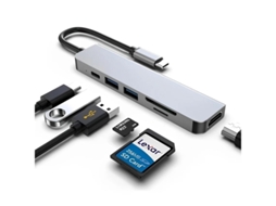 Estação de encaixe USB C Adaptador Hdmi para USB C para monitorar Hub USB C Dongle Hdmi para laptop Leitor de cartão Micro Sd Dock USB Yizhood