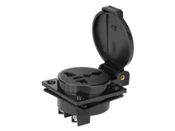 Conector Industrial Universal Impermeável 5 Orifícios 250vca 10a Preto, Multifuncional Para Exteriores