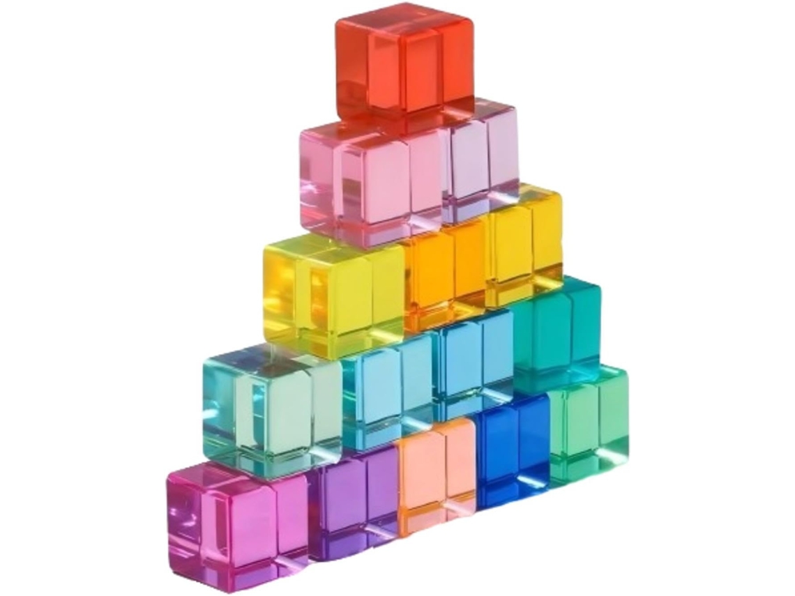 Conjunto De Blocos Montar, Cubos Acrílico Em Formas Variadas,