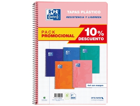 Livro Pack 41 Cuaderno Espiral Fº 80h 90g. Cuad.4x4 C/m Tapa Plástico Colores Tendencia De Desconocido (espanhol)
