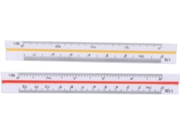 Régua de escala para engenheiros Sungooyue, mini régua arquitetônica, plástico PS, 12,5 cm, 4,9 polegadas, 6 escalas