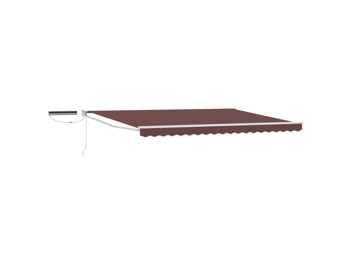 Conjunto 1 Toldo Elétrico Vidaxl Castanho Poliéster (4 X 2 M)