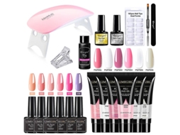 Kit De Manicure Com Lâmpada, Secador E Furadeira De Unha, Gel Para Unhas, Conjunto De Esmaltes Em Gel A Ly Ebike