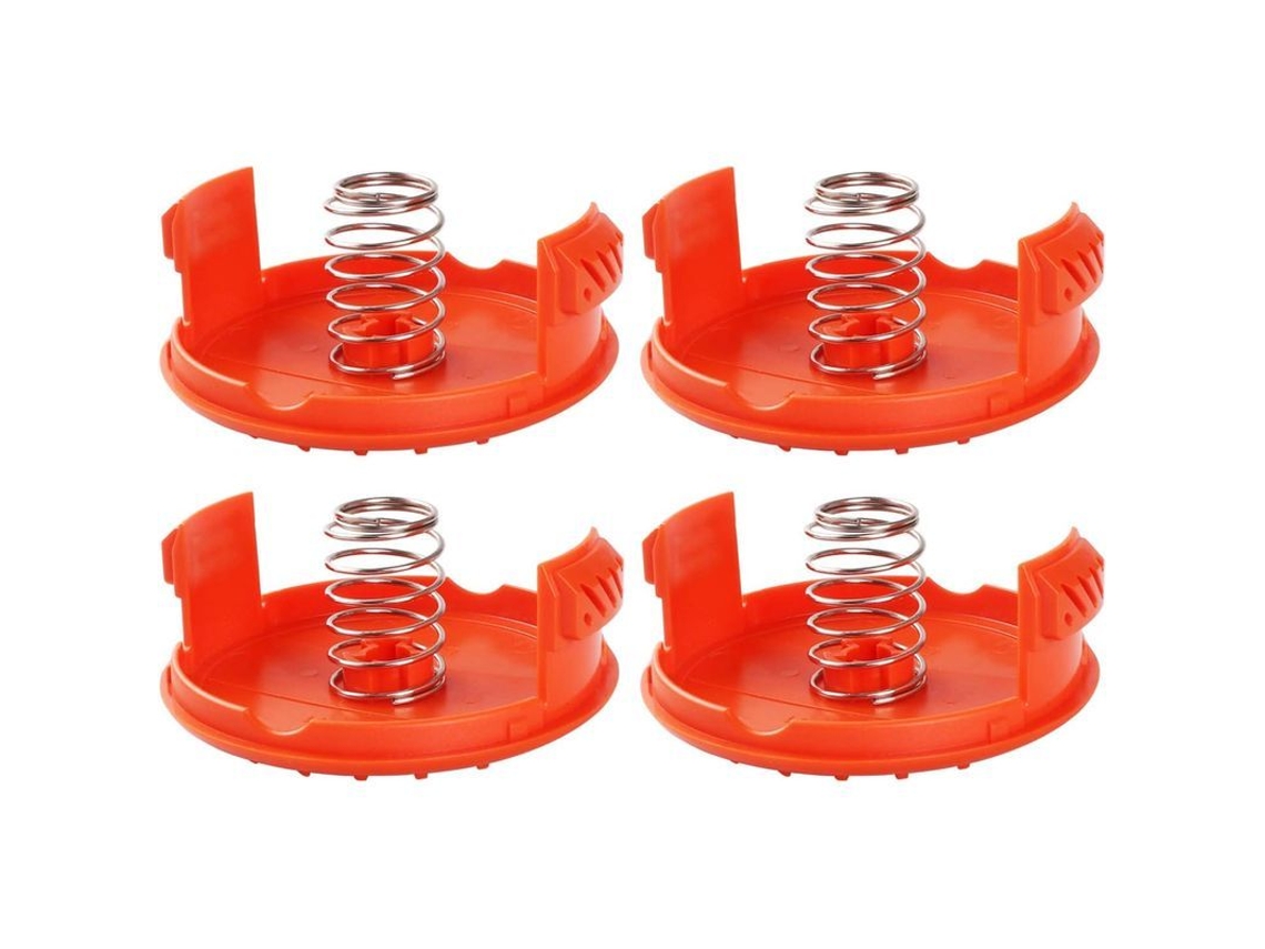 4pcs Tampas De Bobina + 4pcs Molas Peças De Reposição Compatíveis Com Cortadores De Corda Black+decker Rc-100-p