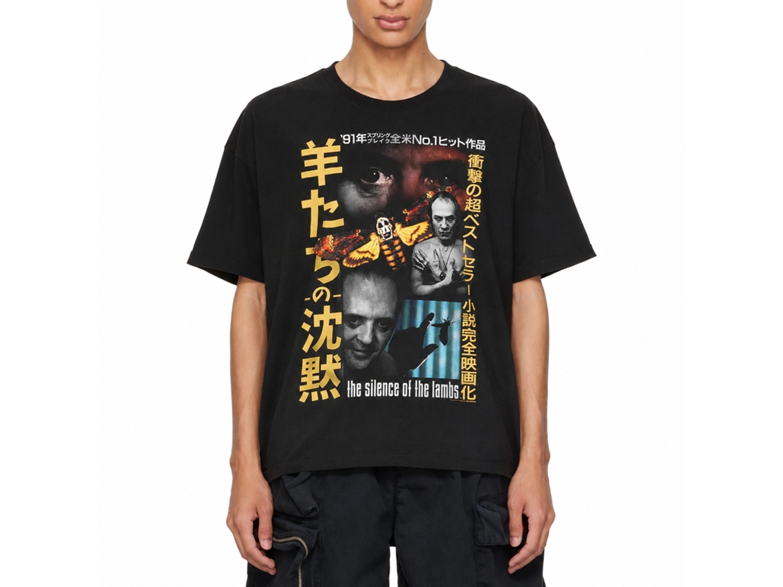 Rockinstone Silence Of The Lambs Movie Jpnsol Black Adult T-shirt Size:s
