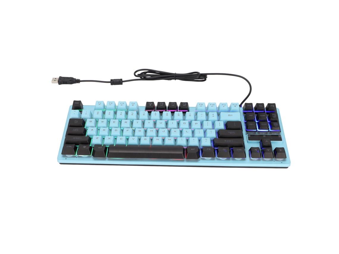 Baoj-2026teclado Mecânico Gaming 87 Teclas Sensible Triggering Leve Portátil Bicolor Pc Desktop Laptop Azul Preto