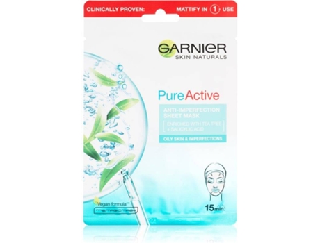 Máscara de Rosto  Skin Naturals Pure Active Cleansing Sheet Mask (28g)