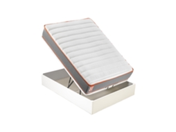 Pack WHAT THE SLEEP Sommier Branco + Colchão Visco Bachata (135 x 190 - 53 Cm de Altura)