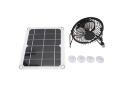 Kit Ventilador Painel Solar 6w 6v 4 Polegadas Usb