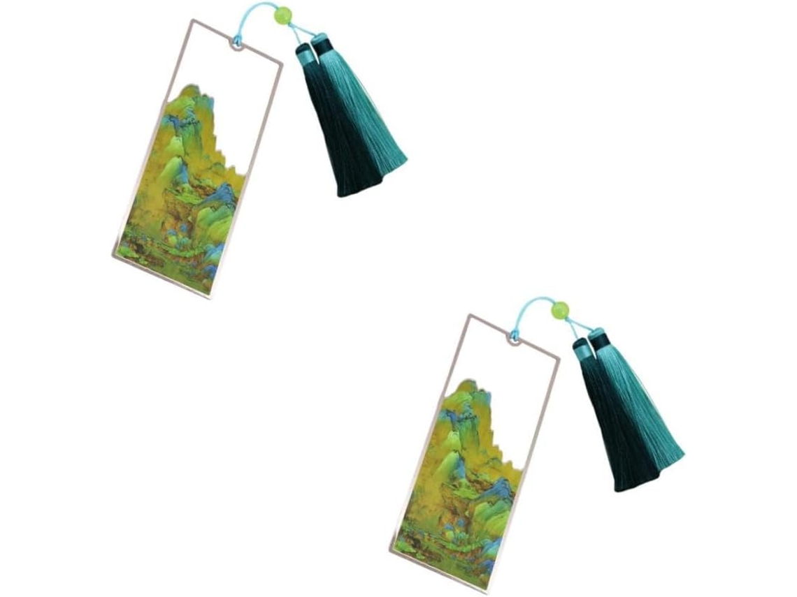 Marcador de Livros com Franjas e Estampa Chinesa Elegante GOKOCO (2 pcs)