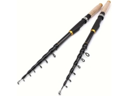 Vara Pesca Telescópica Fibra Carbono Portátil Água Fácil S/MARCA
