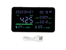 Detector de Co2 Monitor de Qualidade do Ar com Detecção de Temperatura e Umidade
