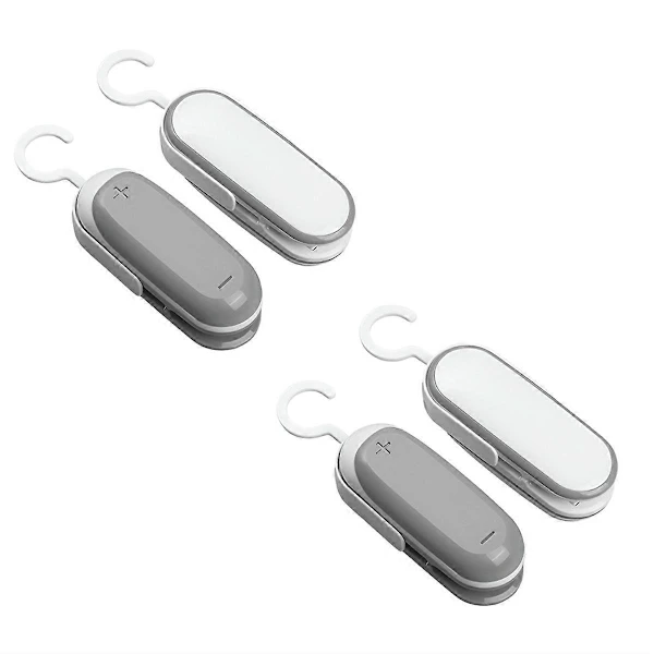 Mini Seladora Térmica Portátil Manual Para Sacos De Alimentos, Lanches, Frutas E Armazenamento De Cozinha, Cinza E Branco.