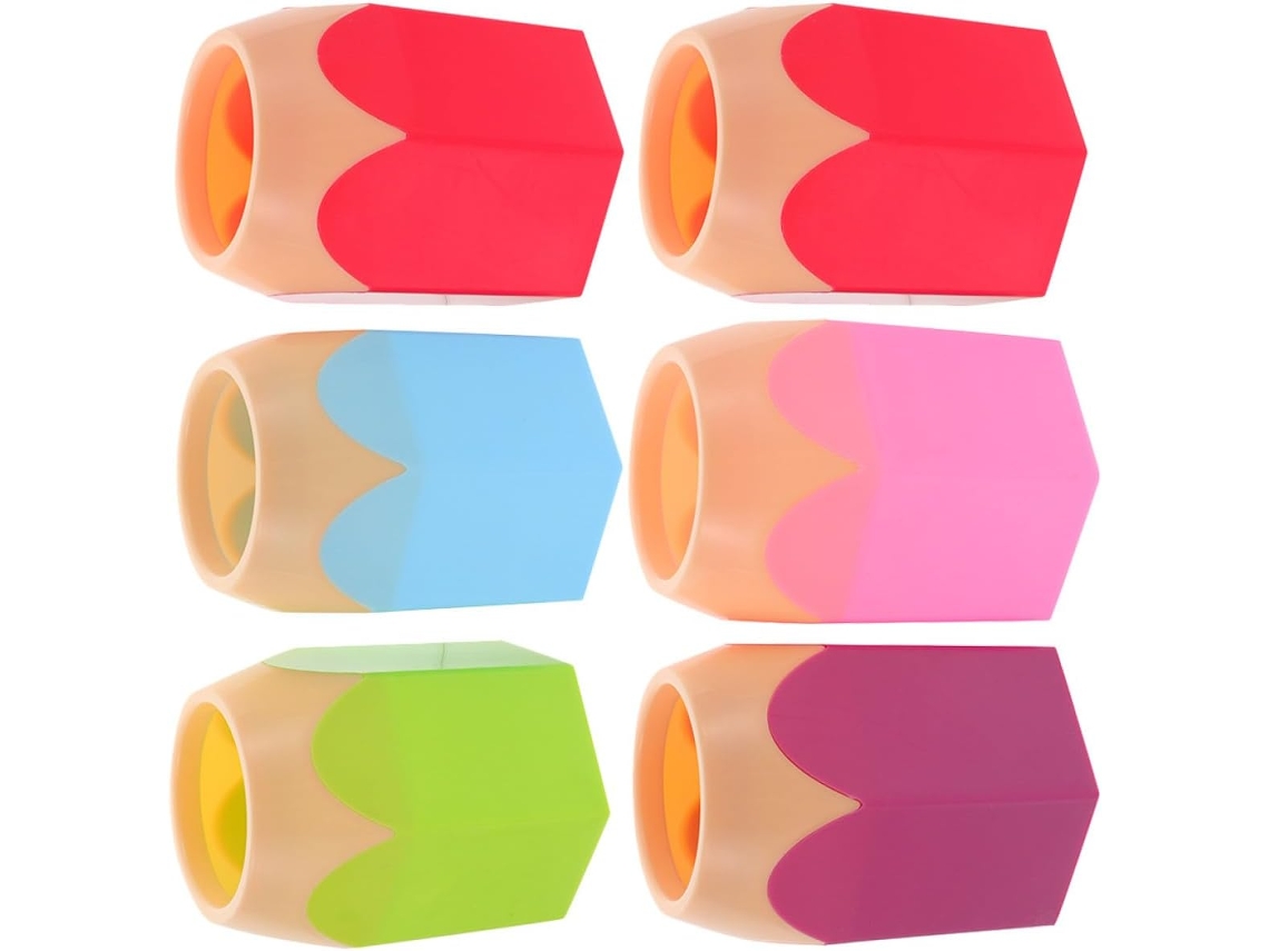 Conjunto Amosfun com 6 Porta canetas de Plástico Coloridos, Organizadores Multifuncionais para Lápis, Ideais e