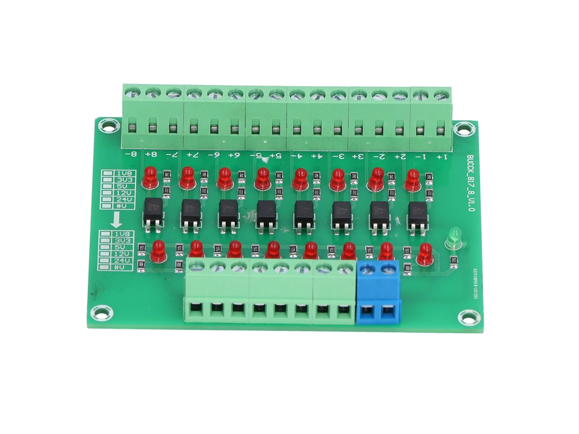 Laxiscreed Módulo De Isolamento Ótico 24v Para 5v, 8 Canais, Optocoupler De Alta Fiabilidade