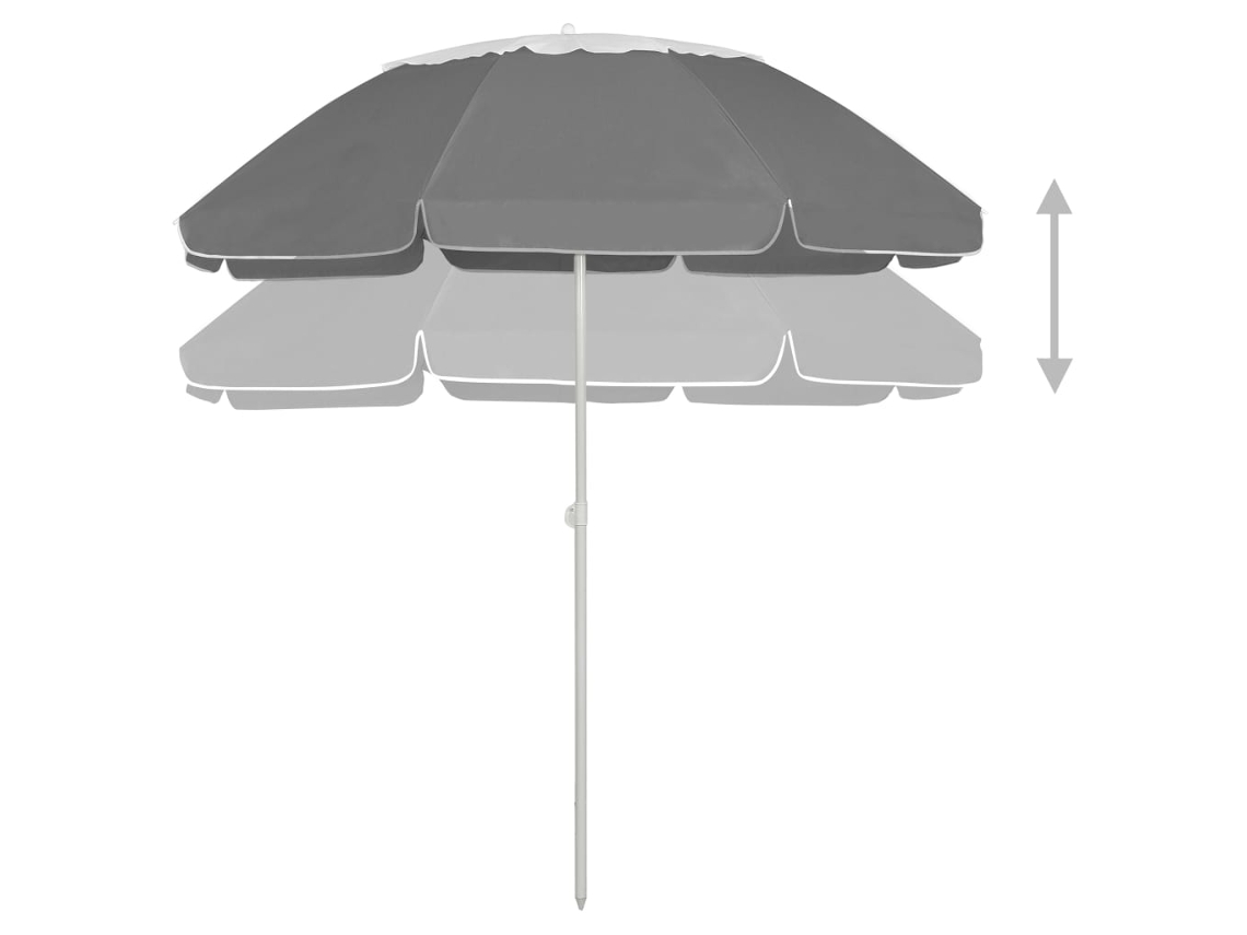 Guarda sol de Praia 300 Cm Antracite MAISON EXCLUSIVE
