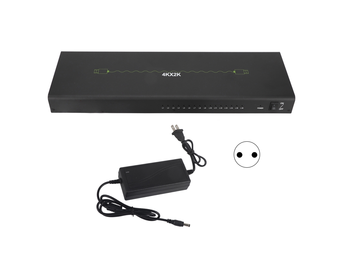 Divisor HDMI 4K EOOCOO (1 entrada, 16 saídas, 30Hz)