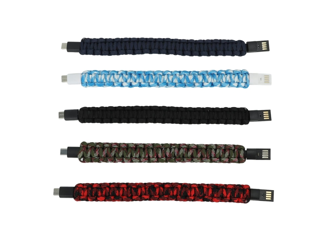 Conjunto De 5 Cabos Usb Tipo C Para Carregamento E Transferência