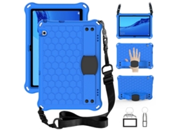 Capa Protetora Eva+pc Design Favo‑de‑mel Halinuia, Quatro Cantos Anti‑queda Com Alça Para Huawei Mediapad T5 10.1