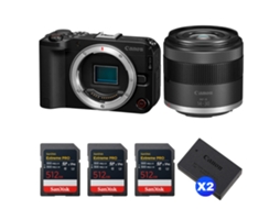 Eos R50 V + Rf S 14 30mm F/4.5 6.3 Is Stm Pz + 3 Sandisk 512gb Extreme Pro Uhs ii Sdxc + 2 Canon Lp e17 + Ebook Pricedirect CANON
