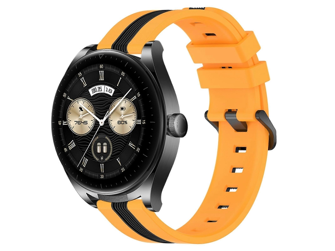 Pulseira De Silicone Bicolor Vertical De 22 Mm Para Huawei Watch Buds