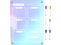 Tableau Blanc Magnético Para Refrigerador Effaçable À Sec Hebdomadaire Acrílico Planning Casa E Escritório