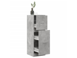 Vidaxl Armário Boticário 40x41x118 Cm Derivados Madeira Cinza Cimento