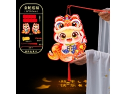 Lanterna de Mão Dourada com Tema da Serpente para o Ano Novo Chinês LAXISCREED