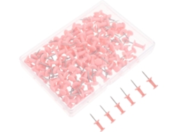Conjunto de 100 tachininhas decorativas rosa, feitas de plástico e ferro, para fotos, projetos de artesanato e uso em mesas.