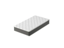 Colchão De Molas 90 X 190 X 20 Cm, Modelo Comfort, Design Ergonômico De 7 Zonas, Cinza + Branco