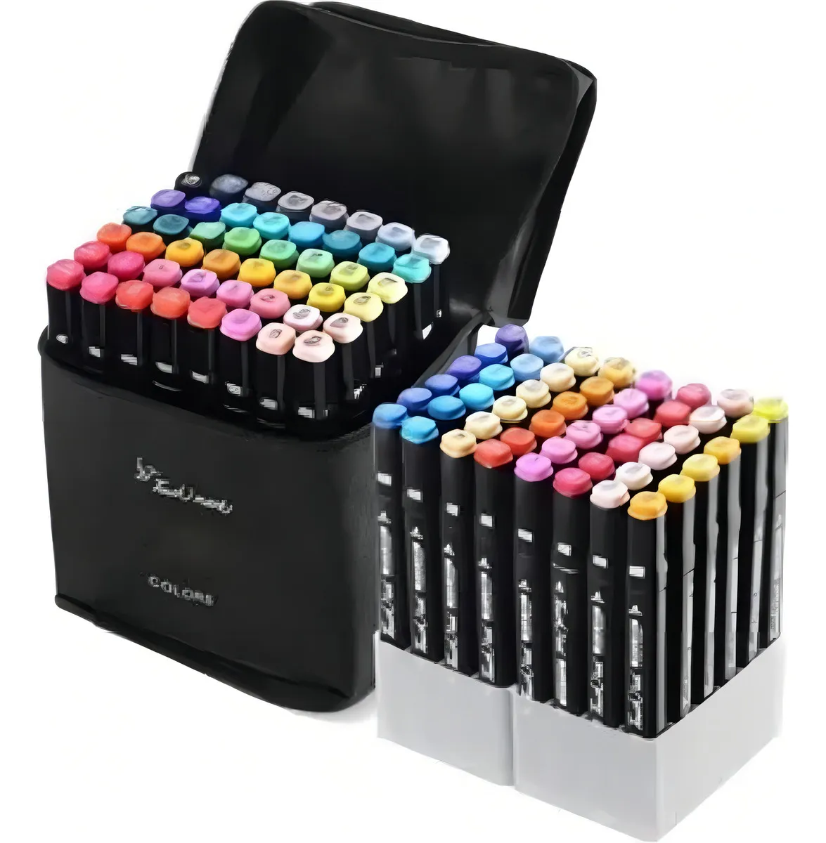 Kit Estojo Canetinhas 36 Cores Escolar Desenhos Ponta Duplavayotoy