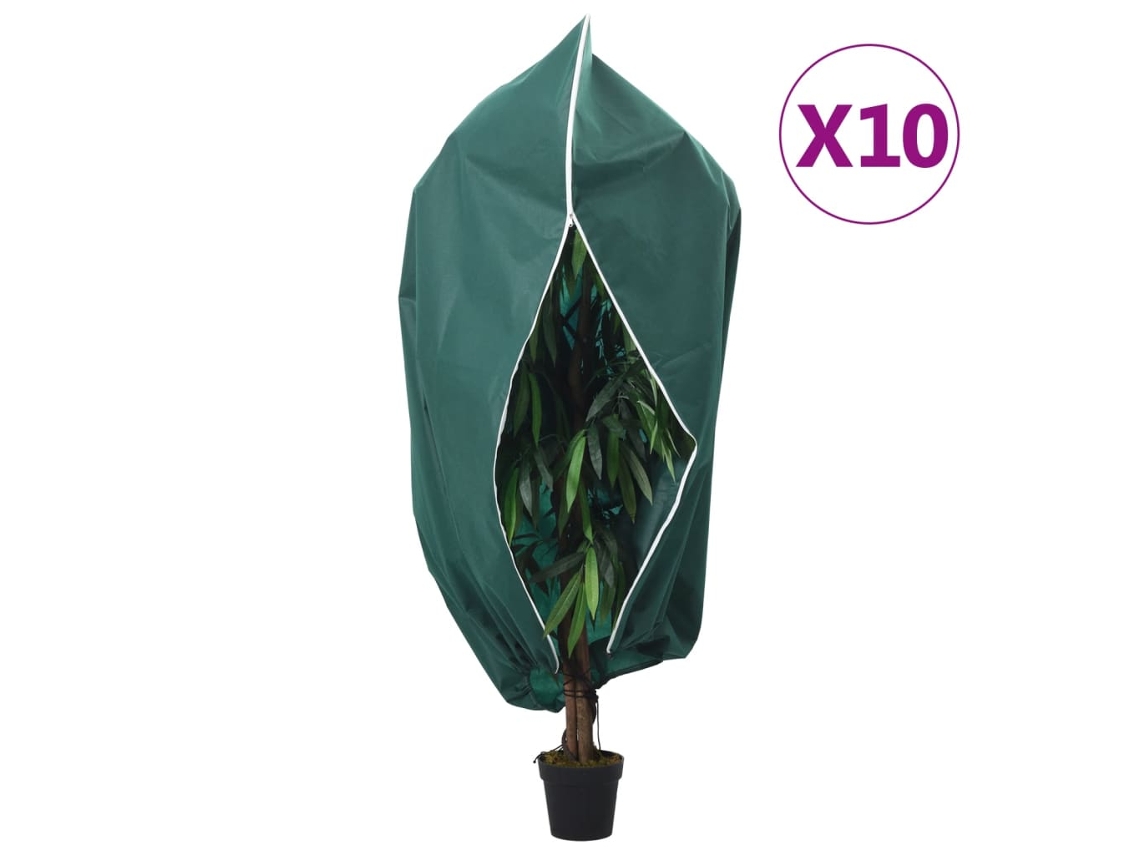 Vidaxl Coberturas Para Plantas Com Fecho 10 Pcs 70 G/m² 1,55x1,55 M