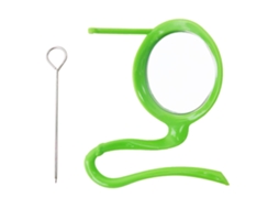 Brinquedo De Espelho De Pássaro Para Gaiola Com Suporte De Poleiro De Plástico Alimentador De Frutas Para Periquito Allinless
